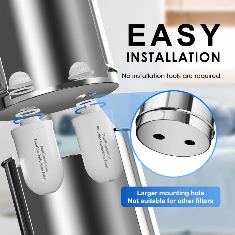 Purewell 2 Pack K8006 Multifunctional Fluoride Water Filter Elements, Replacement Filters for Purewell Upgraded PW-FH/PW-FH-CF/PW-FH-FT Gravity Water Filter System - Image 5